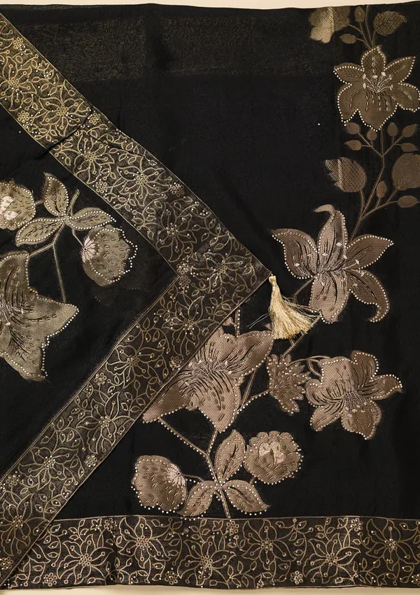 Black_Stonework_Gold_Dola_Silk_Unstitched_Salwar_Suit