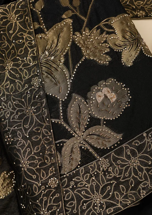 Black_Stonework_Gold_Dola_Silk_Unstitched_Salwar_Suit