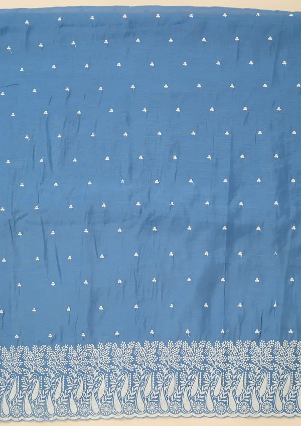Blue_Threadwork_Chanderi_Unstitched_Salwar_Suit