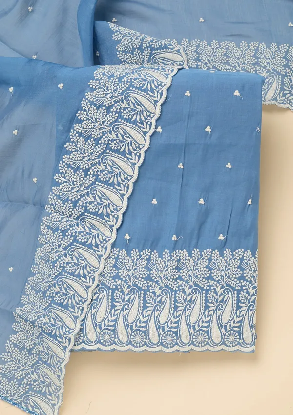 Blue_Threadwork_Chanderi_Unstitched_Salwar_Suit