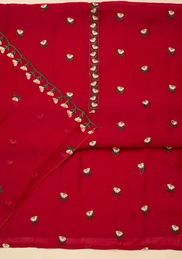 Red_Threadwork_Semi_Crepe_Unstitched_Salwar_Suit