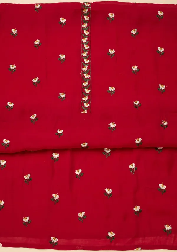 Red_Threadwork_Semi_Crepe_Unstitched_Salwar_Suit
