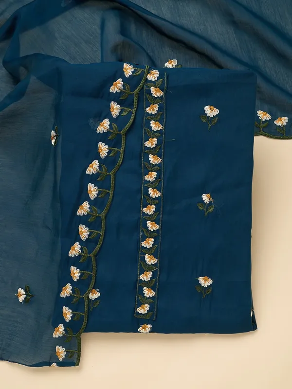 Peacock_Blue_Threadwork_Semi_Crepe_Unstitched_Salwar_Suit