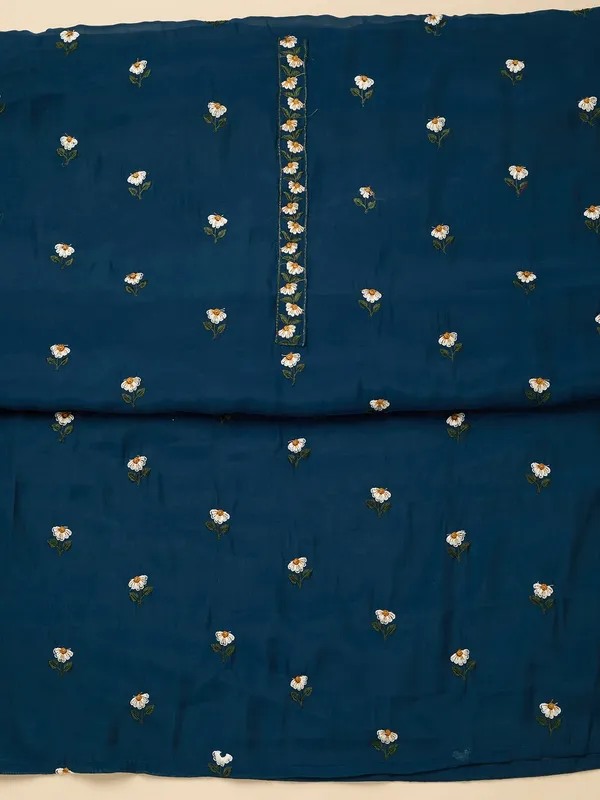 Peacock_Blue_Threadwork_Semi_Crepe_Unstitched_Salwar_Suit
