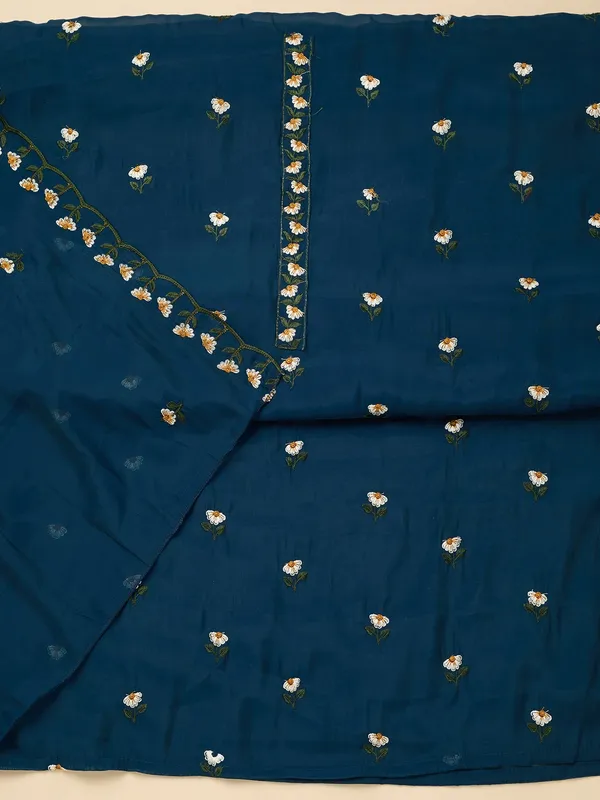 Peacock_Blue_Threadwork_Semi_Crepe_Unstitched_Salwar_Suit
