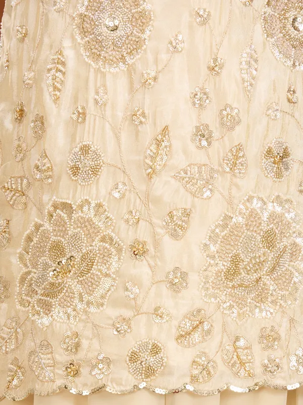 Cream_Cutdana_Tissue_Readymade_Salwar_Suit