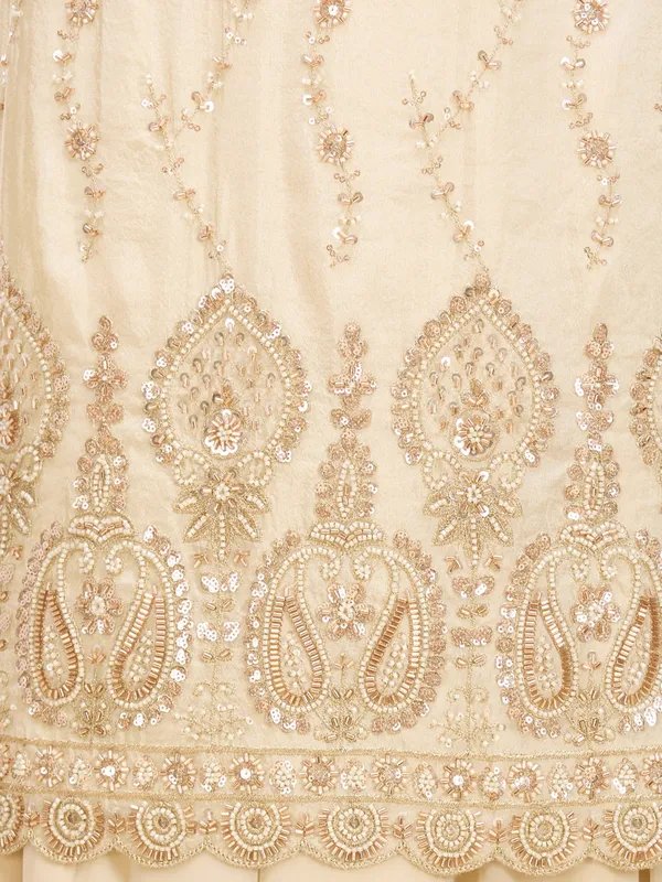 Cream_Cutdana_Tissue_Readymade_Salwar_Suit