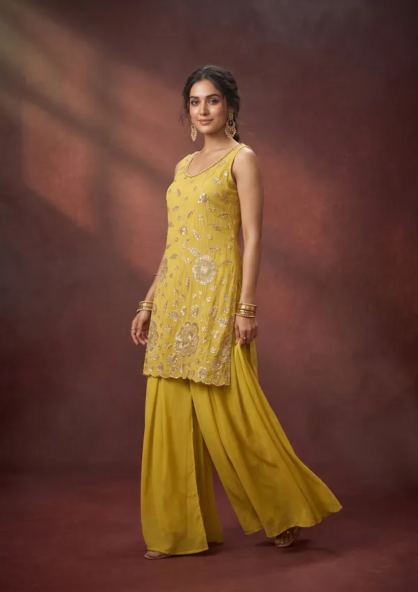 Yellow_Cutdana_Tissue_Readymade_Salwar_Suit