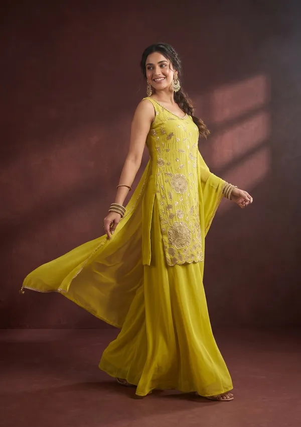 Yellow_Cutdana_Tissue_Readymade_Salwar_Suit