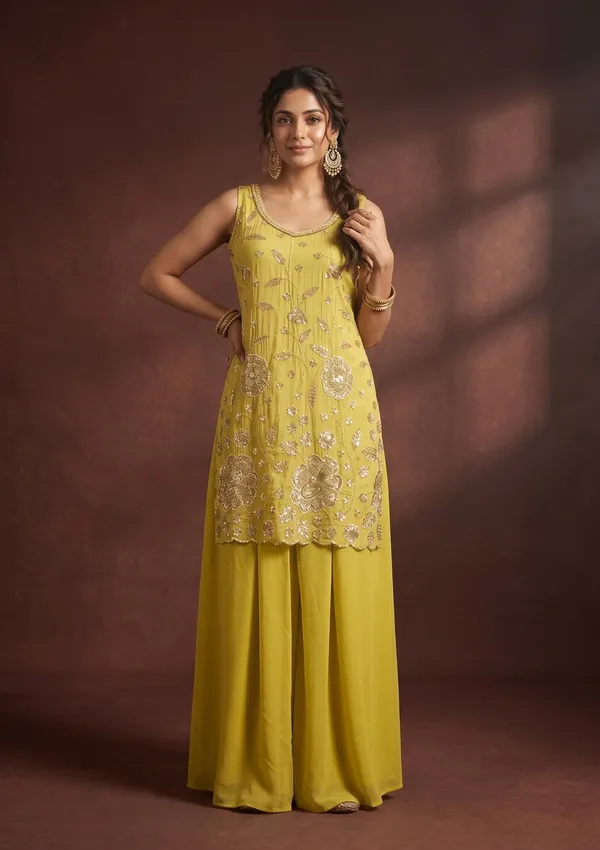 Yellow_Cutdana_Tissue_Readymade_Salwar_Suit