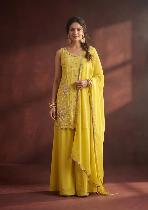 Yellow_Cutdana_Tissue_Readymade_Salwar_Suit