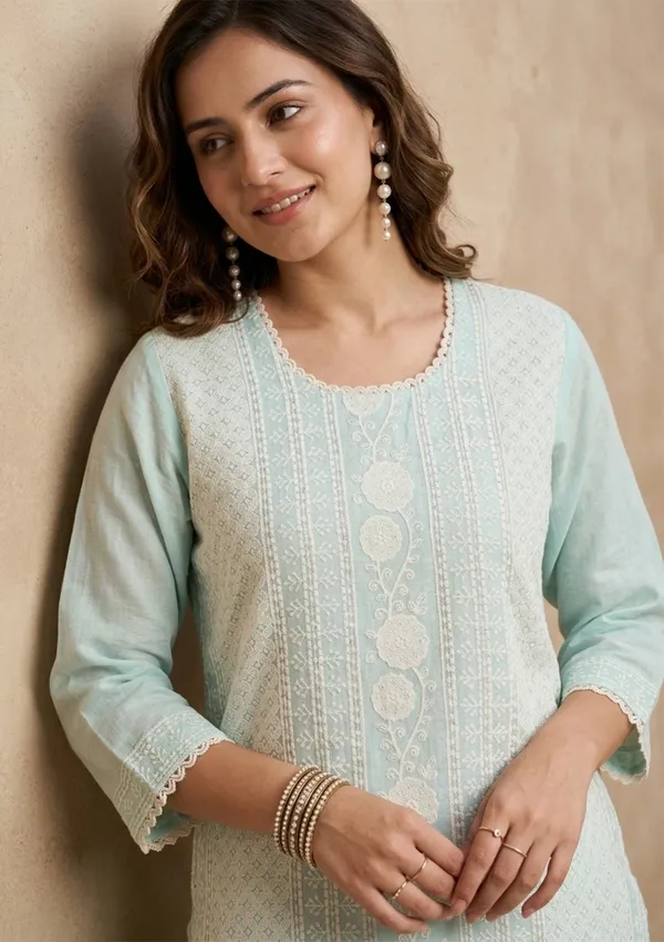 Sea_Green_Threadwork_Chanderi_Readymade_Salwar_Suit