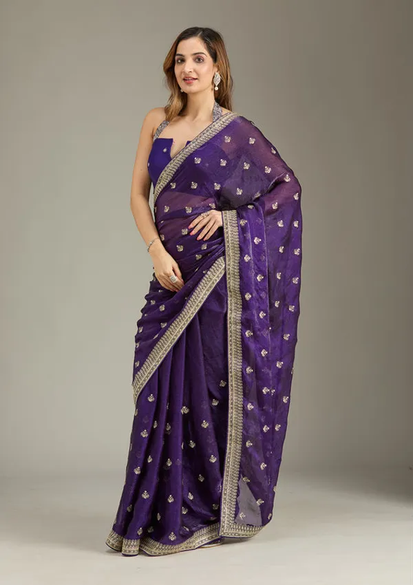 Purple_Tissue_Gold_Zariwork_Saree_With_Matching_Blouse_Piece