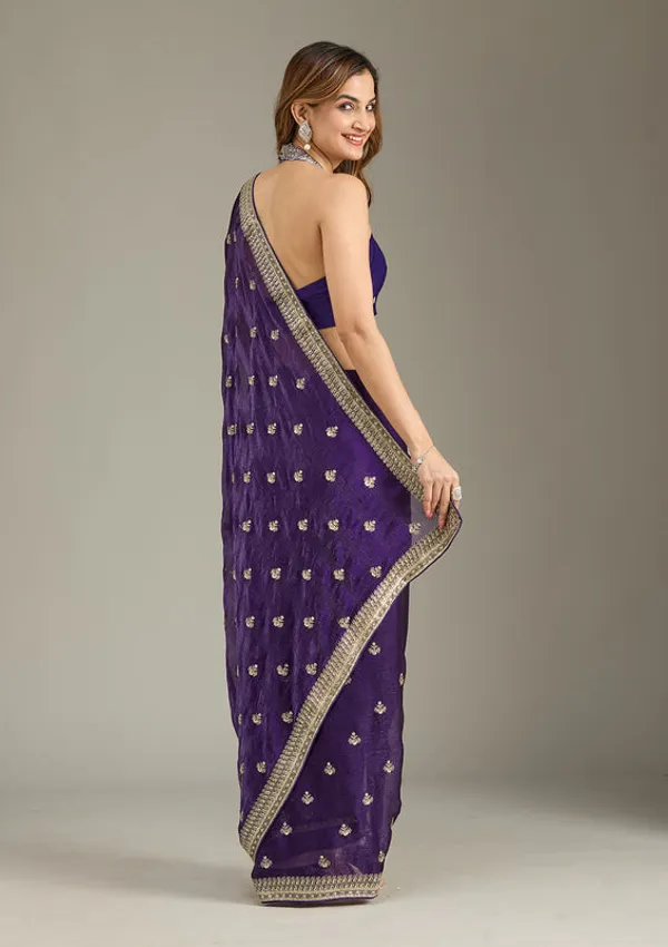 Purple_Tissue_Gold_Zariwork_Saree_With_Matching_Blouse_Piece