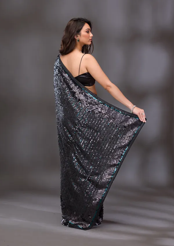 Black_Sequins_Georgette_Saree
