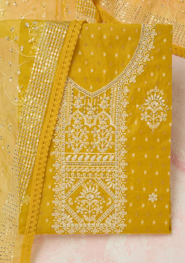 Mustard_Chanderi_Gold_Zardozi_Work_Unstitched_Dress_Material_With_Matching_Bottom_And_Dupatta