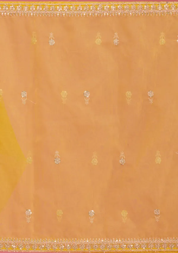 Yellow_Chanderi_Cording_Straight_Kurta_With_Regular_Pant_And_Dupatta