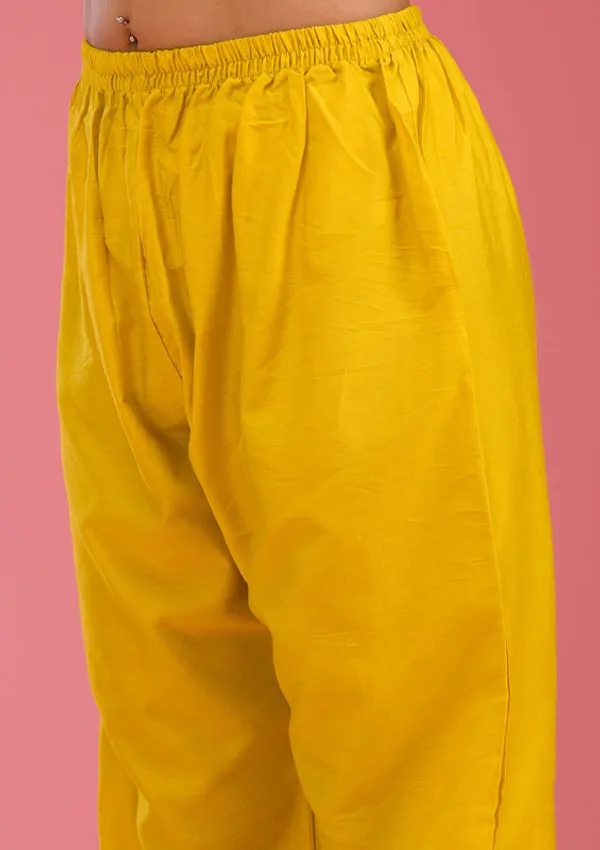 Yellow_Chanderi_Cording_Straight_Kurta_With_Regular_Pant_And_Dupatta
