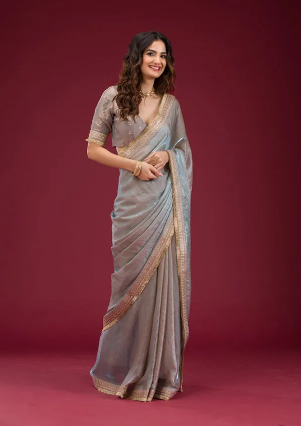 Beige_Tissue_Cording_Saree_With_Matching_Blouse_Piece