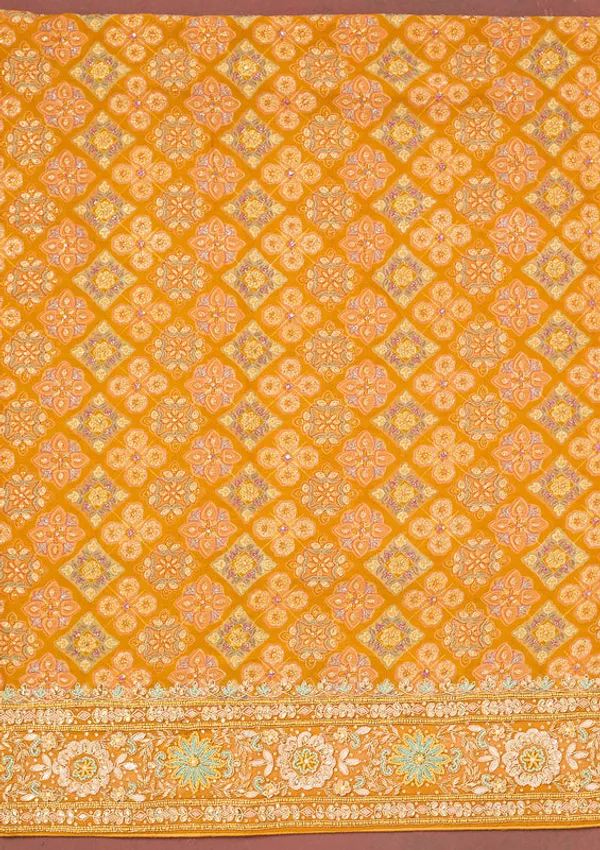 Yellow_Georgette_Cutdana_Unstitched_Dress_Material_With_Matching_Bottom_And_Dupatta