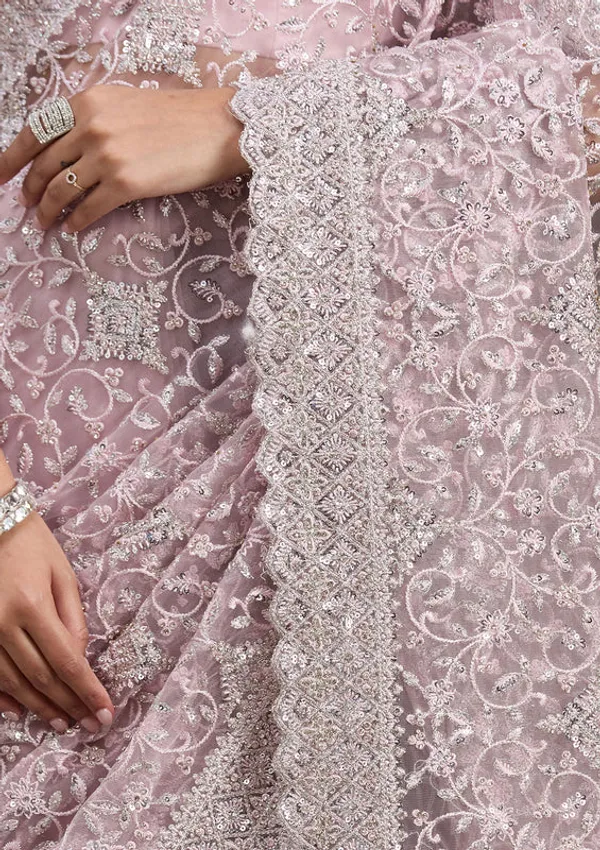 Pink_Net_Silver_Stonework_Saree_With_Matching_Blouse_Piece