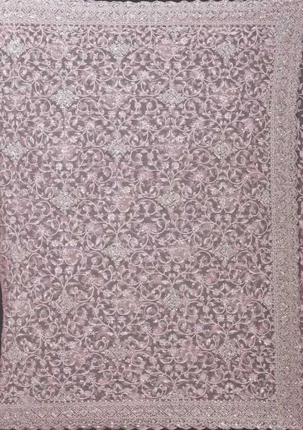 Pink_Net_Silver_Stonework_Saree_With_Matching_Blouse_Piece