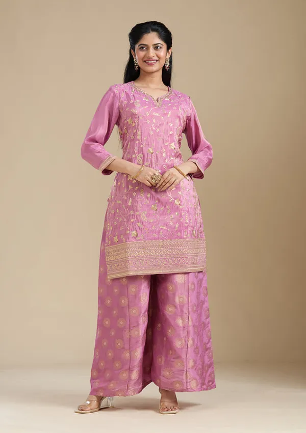 Dark_Onion_Pink_Pitawork_Tissue_Readymade_Salwar_Suit