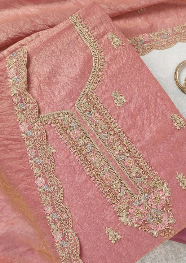 Onion_Pink_Tissue_Aariwork_Unstitched_Dress_Material_With_Matching_Bottom_And_Dupatta