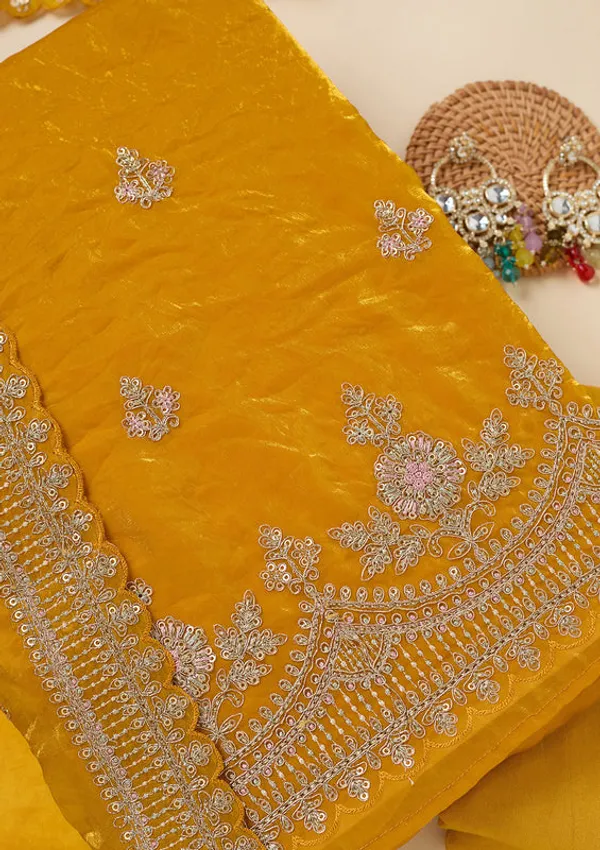 Mustard_Soft_Raw_Silk_Gold_Zariwork_Unstitched_Dress_Material_With_Matching_Bottom_And_Dupatta