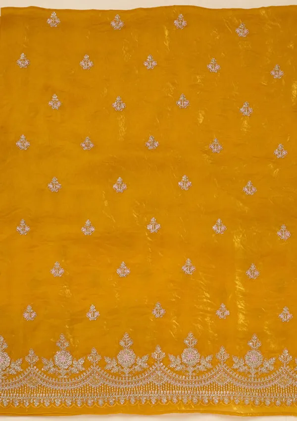 Mustard_Soft_Raw_Silk_Gold_Zariwork_Unstitched_Dress_Material_With_Matching_Bottom_And_Dupatta