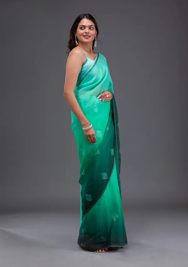 Leaf_Green_Satin_Swarovski_Saree_With_Matching_Blouse_Piece