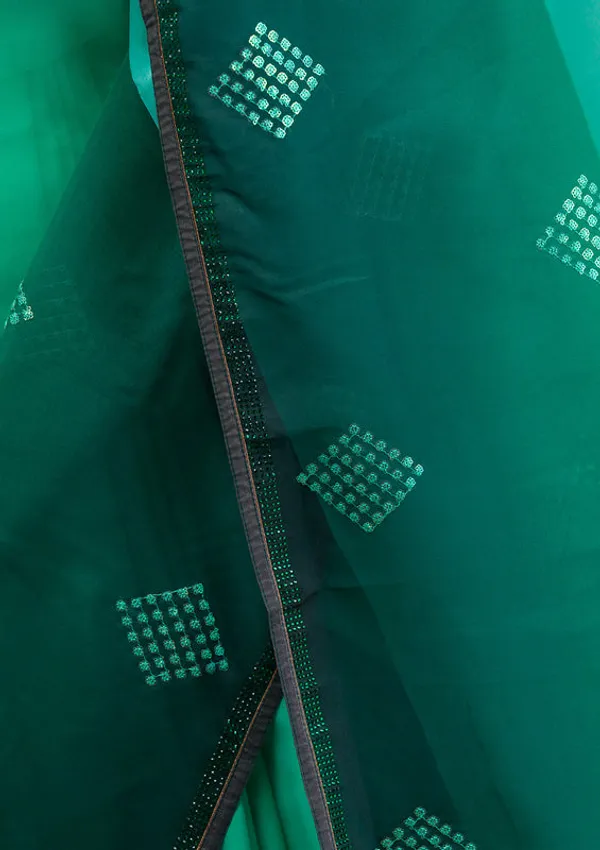 Leaf_Green_Satin_Swarovski_Saree_With_Matching_Blouse_Piece