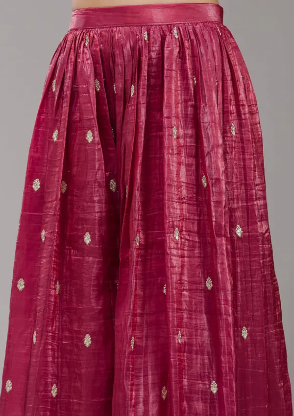 Wine_Tissue_Gold_Zariwork_Straight_Kurta_With_Sharara_And_Dupatta