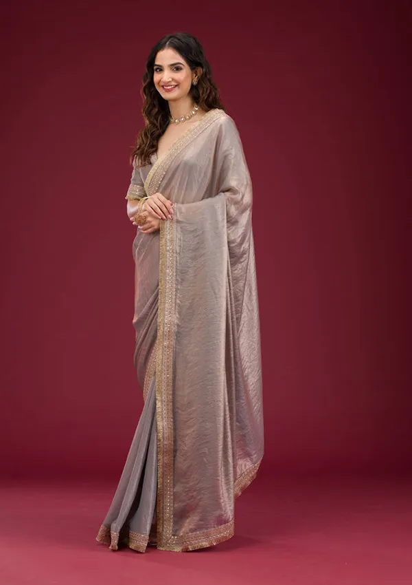 Grey_Tissue_Cording_Saree_With_Matching_Blouse_Piece