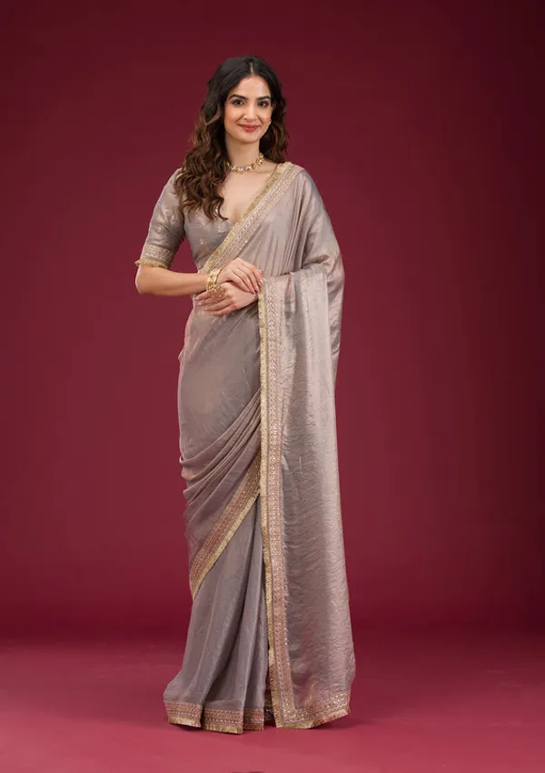 Grey_Tissue_Cording_Saree_With_Matching_Blouse_Piece