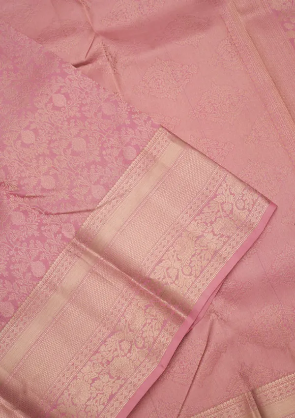 Onion_Pink_Silk_Jaal_Gold_Zariwork_Saree_With_Matching_Blouse_Piece