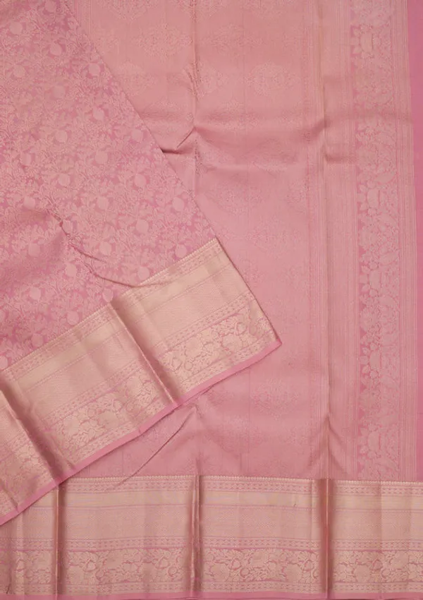 Onion_Pink_Silk_Jaal_Gold_Zariwork_Saree_With_Matching_Blouse_Piece