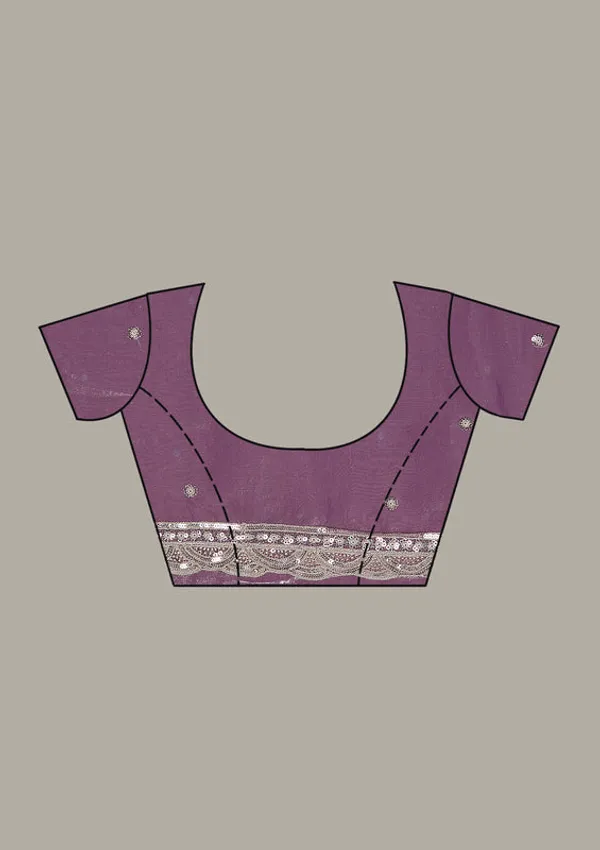 Lavender_Tissue_Cording_Saree_With_Matching_Blouse_Piece