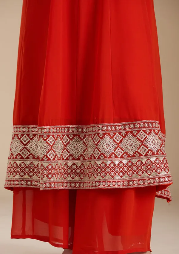 Rust_Georgette_Gold_Zariwork_Anarkali_Kurta_With_Palazzo_And_Dupatta