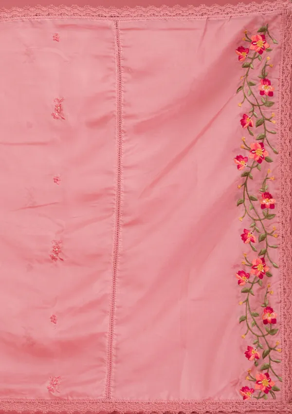 Onion_Pink_Chanderi_Threadwork_Straight_Kurta_With_Pant_Regular_And_Dupatta