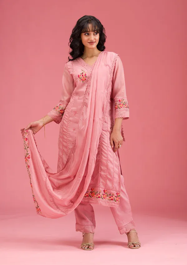 Onion_Pink_Chanderi_Threadwork_Straight_Kurta_With_Pant_Regular_And_Dupatta