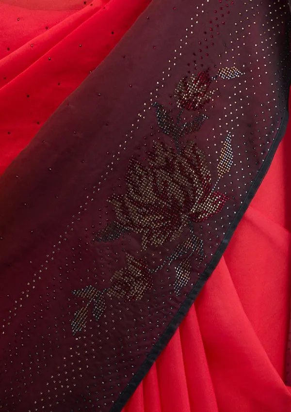 Red_Satin_Swarovski_Saree_With_Matching_Blouse_Piece