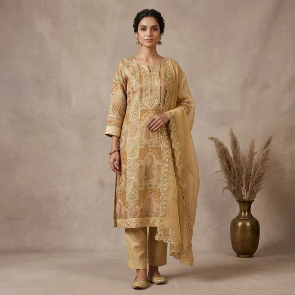 Gold_Tissue_Floral_Sequins_Unstitched_Dress_Material_With_Matching_Bottom_And_Dupatta