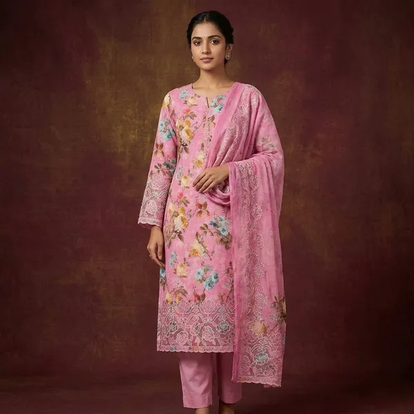Onion_Pink_Cotton_Floral_Threadwork_Unstitched_Dress_Material_With_Matching_Bottom_And_Dupatta