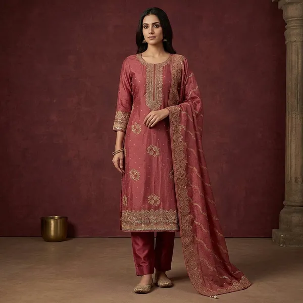 Onion_Pink_Dola_Silk_Gold_Stonework_Unstitched_Dress_Material_With_Matching_Bottom_And_Dupatta