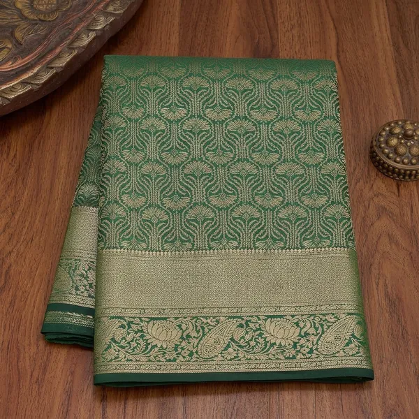 Bottle_Green_Kanjivaram_Pure_Silk_Saree