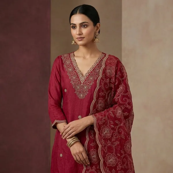 Rani_Pink_Shimmer_Threadwork_Unstitched_Dress_Material_With_Matching_Bottom_And_Dupatta