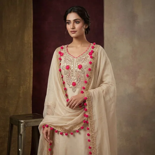Beige_Aariwork_Crepe_Unstitched_Salwar_Suit