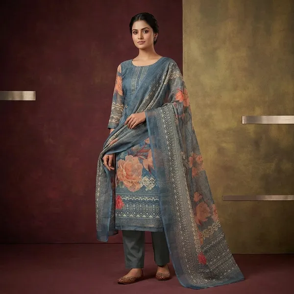Dark_Grey_Zariwork_Gold_Chanderi_Unstitched_Salwar_Suit
