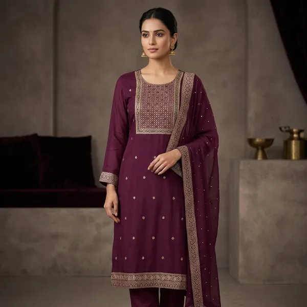 Purple_Georgette_Gold_Zariwork_Unstitched_Dress_Material_With_Matching_Bottom_And_Dupatta